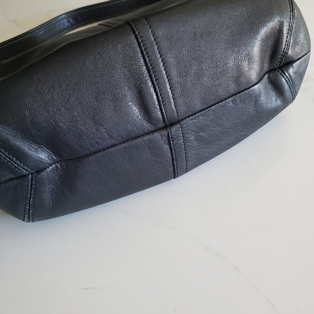 Original Vintage Coach Ergo Black Leather Hobo Shoulder Bag 9219 - Picture 7 of 12